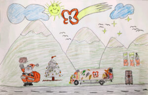 Adrián Tinadores, Postal ganadora.